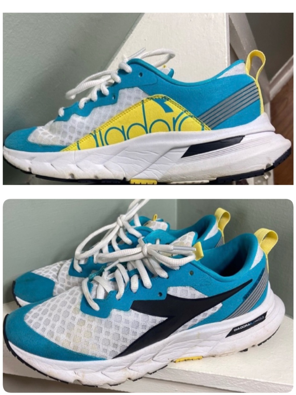 Diadora Mythos Blushield Volo Running Athletic Shoes Sneakers Sz 7 Lighweight